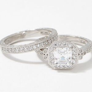 Diamonique 2.50 cttw 2-piece Ring Set